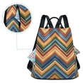 thumbnail image 5 of FORMRS Women's Travel Backpack Purse Anti-Theft Hidden Pockets Casual Shoulder Bag, Orange Geometric, 5 of 7