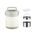 thumbnail image 1 of 1600ml Portable Lunch Box 304 Stainless Steel Insulated Lunch Jar 3 Layer Pot Rice Bucket Adult Bucket Lunch Box For Outdoor, 1 of 4