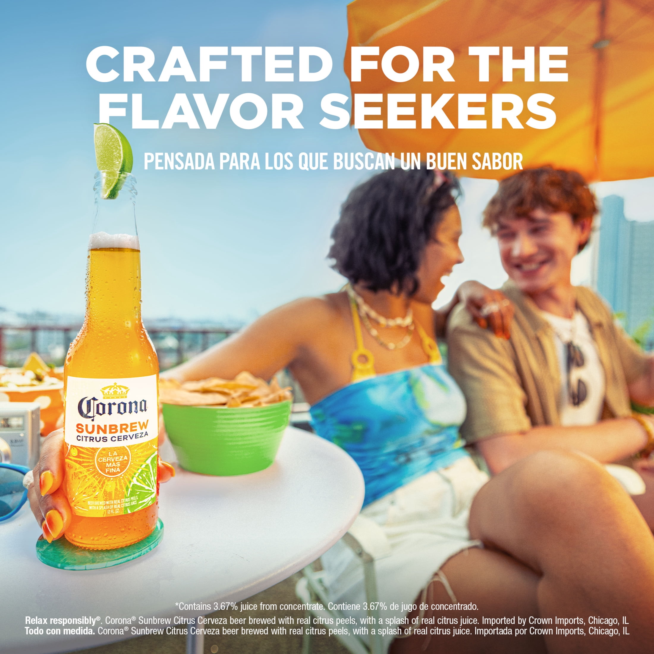 Corona Sunbrew Citrus Cerveza Mexican Import Beer, 12 Pack 12 fl. oz. Bottles, 4.5% ABV