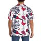 thumbnail image 3 of Balery Red Wine Glass Bottle Camisa Casual de Manga Corta con Botones para Hombre, Texturizada, Estilo Cubano, para Playa, Verano-Small, 3 of 5