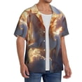 thumbnail image 2 of Fotbe Rainbow Cloud White Horse Camisa Estampada de Manga Corta para Hombre, Casual de Verano, Estilo Playero, Sin Arrugas-3X-Large, 2 of 5