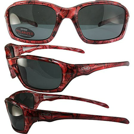 BlueWater Polarized Bahama Mama 1A Sunglasses Pink Frames Smoke Lenses