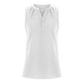 thumbnail image 5 of QUINDOS Womens Tank Tops Plus Size White Exercise Sleeveless Summer V Neck Sexy Casual Tops Regular Printing Sleeveless Vest Tops Camisoles for Women Plus Size, 5 of 9