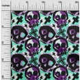 thumbnail image 1 of oneOone Silk Tabby Aquamarine Green Fabric Skull Sewing Craft Projects Fabric Prints By Yard 42 Inch Wide, 1 of 1