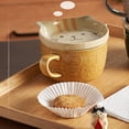 thumbnail image 2 of Taza de Cerámica Con Tapa HappyWare diseño Gato beige, 2 of 3