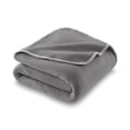 thumbnail image 2 of Mainstays Super Soft Fleece Bed Blanket, Soothing Grey, Twin Size, 2 of 4