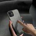 thumbnail image 6 of Nalacover Case for iPhone 11, Business Skin-Friendly PU Leather Soft TPU Slim Fit Magnetic Cover with Removable Wrist Hand Strap Support Car Mount Lens Protection Case,Lightgray, 6 of 6