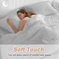 thumbnail image 5 of White Burlap Texture Duvet Cover Set, Farmhouse Vintage White Soft Duvet Cover Full Size Bedding Set 4 Pieces, 1 Quiltcover and 2 Pillowcases with Zipper, 1 Bed Sheet for All Seasons, 5 of 9