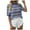 Blue, variant on Oksale Women's Crochet Striped Sweaters Casual Crewneck Sweater Trendy Short Sleeve Jumper Soft Cute Tops Casual Warm Knitwear Beige S