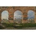 thumbnail image 3 of Christoffer Wilhelm Eckersberg 24x17 Black Modern Framed Museum Art Print Titled - A View Through Three Arches of the Third Storey of the Colosseum, 3 of 5
