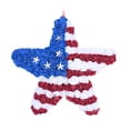 thumbnail image 2 of ERTZAE Patriotic Wreath,14" Floral Flower Star Wreath Sign,Memorial Day Decorations,Fourth Of July Wreath For Front Door,Americana Anniversary Porch Window Decor,Red White Blue Wreath Wall Home Decor, 2 of 6
