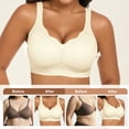thumbnail image 4 of QYLUX Seamless Bras for Women No Underwire Scalloped Push Up Bras Soft Wireless Comfort Bralettes Full Coverage Nude XL, 4 of 7