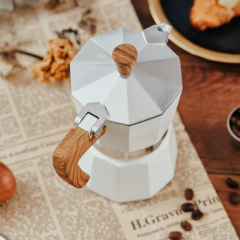 Octagon Moka Coffee Pot, Italian Aluminum Moka Pot European Style Coffee  Maker With Handle, For Making Latte Cappuccino Cuban Coffee Italian Style