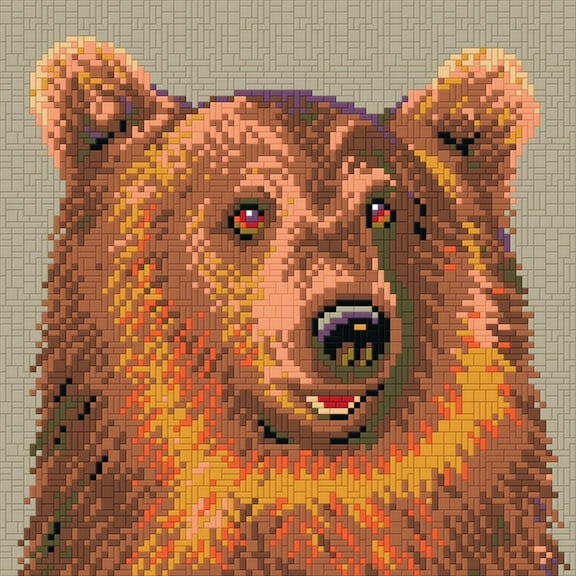Mostaix® Silver Series Block Tile Puzzle - Grizzly (4400 Pieces)