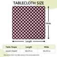 thumbnail image 2 of Black and Pink Checkerboard Pattern Square Fitted Tablecloth with Elastic Edge,Square Table Cover,Washable Elastic Table Cover for Home Kitchen Party Decor 36"x36", 2 of 6