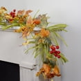 thumbnail image 2 of Northlight Mini Pumpkins and Berry Clusters Artificial Fall Harvest Garland - 5' x 10" - Green and, 2 of 3