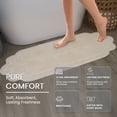 thumbnail image 6 of Home Weavers Allure Collection Cotton Bathroom Runner Rug 21"x54", Soft Absorbent Non-Slip Long Mat, Quick Dry, Machine Washable Floor Runner for Bathroom & Hallway, Ivory, 6 of 9
