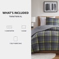 thumbnail image 2 of Mainstays Western Plaid 2-Piece Green Comforter Set, Twin/Twin XL, 2 of 12