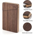 thumbnail image 3 of 3X Estuche Portátil de Madera para Tarjetas de Presentación Hombres y Mujeres Portatarjetas de Regalo de Negocios Portátil Madera de Nogal, 3 of 5