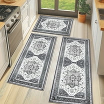 FoxHouse Kitchen Rugs 3 Piece,Washable Non Slip Runner Rug,Farmhouse Hallway Doormat for Home Decor
