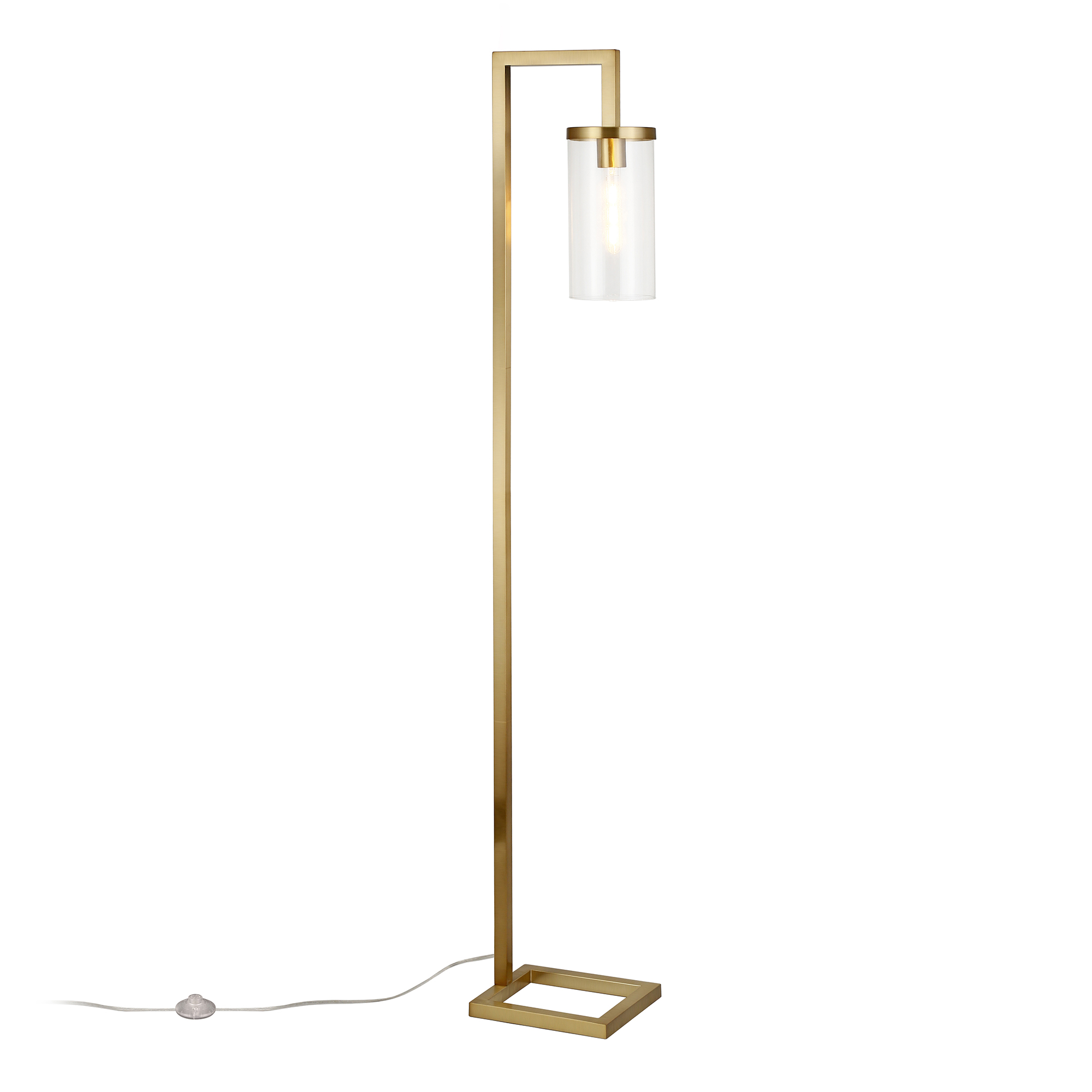 Evelyn&Zoe Modern Metal Floor Lamp with Clear Glass Shade - image 4 of 10
