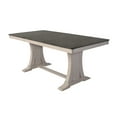 thumbnail image 4 of Home Design Rahma Dining Table, Antique Gray/Taupe, Rectangular Top, Trestle Base, Two-Tone Finish, Three-Divided Tabletop, Solid Wood, Classic Style, Durable, 4 of 5