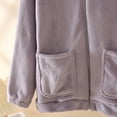 thumbnail image 6 of IWRICH Zip up Home Wear for Women Fuzzy Warm Thermal Jackets Reversible Cozy Lined Winter Outerwear with Pockets Purple M, 6 of 9