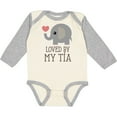 thumbnail image 3 of Inktastic Tia Loves Me Baby Elephant Boys or Girls Long Sleeve Baby Bodysuit, 3 of 5