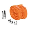 thumbnail image 2 of 1 Pair 8mm No Tie Shoelaces Buckle Closing Opening Solid Color Flat Elastic Multipurpose Kids Adult Lazy Shoe Laces for Outdoor,Orange, 2 of 8