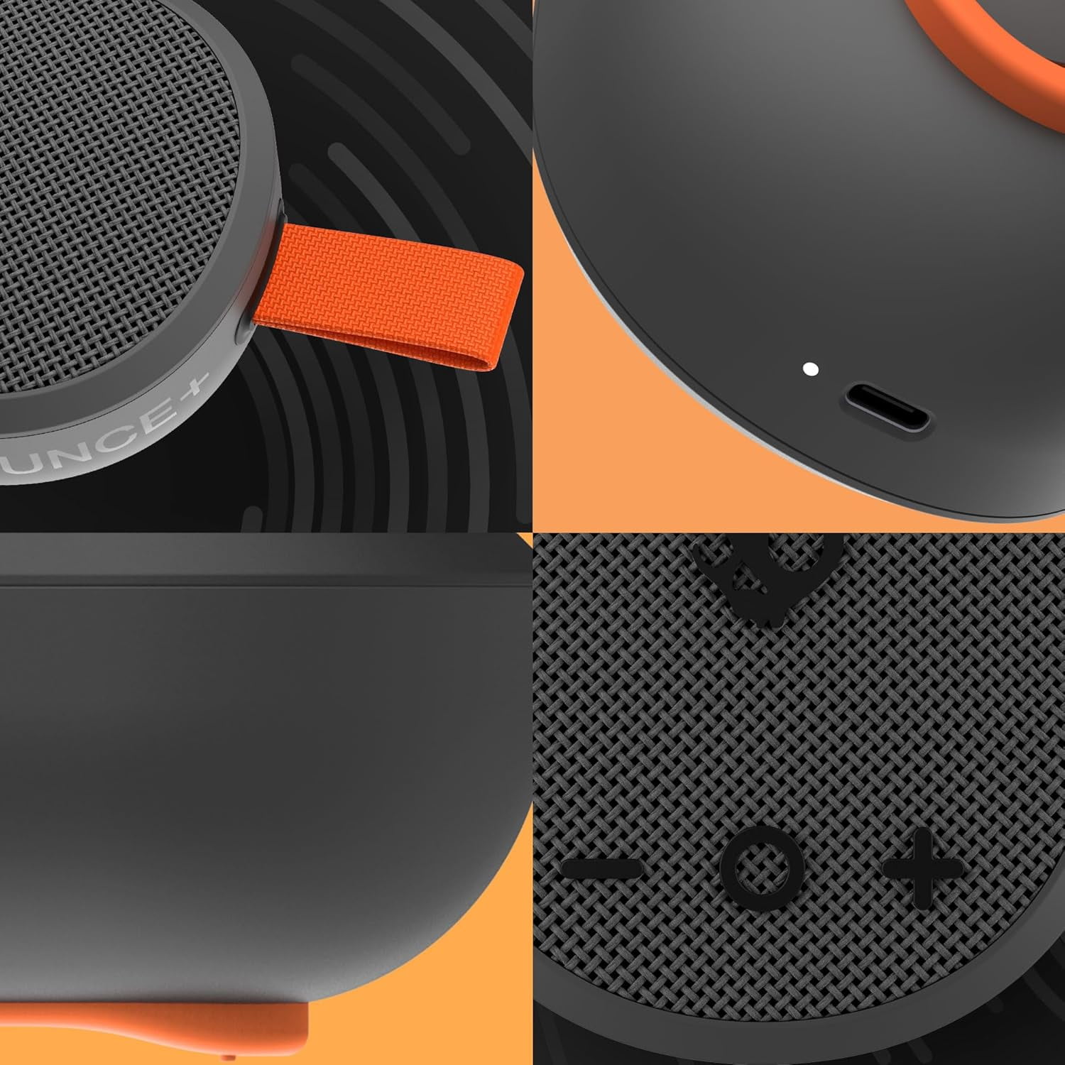 Skullcandy Ounce+ Wireless Speaker, IPX7 Waterproof Portable Speaker, 16 Hour Battery, True Wireless Stereo, Nylon Carry Strap