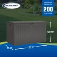 Suncast 200 Gallon Outdoor Yard Storage Container, Decorative Lockable