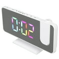 thumbnail image 1 of Reloj Despertador Con Superficie De Espejo, Seis Niveles De Brillo Ajustable, Reloj Despertador Digital RGB, Carga USB Para Oficina, 1 of 7