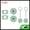 Green, variant on Unique Bargains Durable Dust-Proof 40oz Straw Cover Set of 2 Green