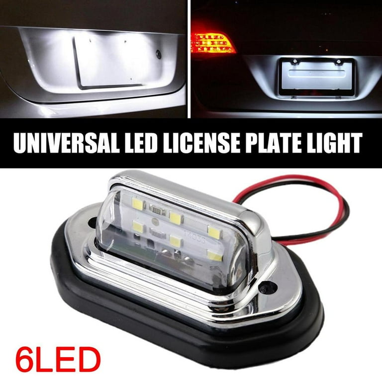Universal LED License Plate Tag Light Lamp White For Truck O T H RV SUV N2X0