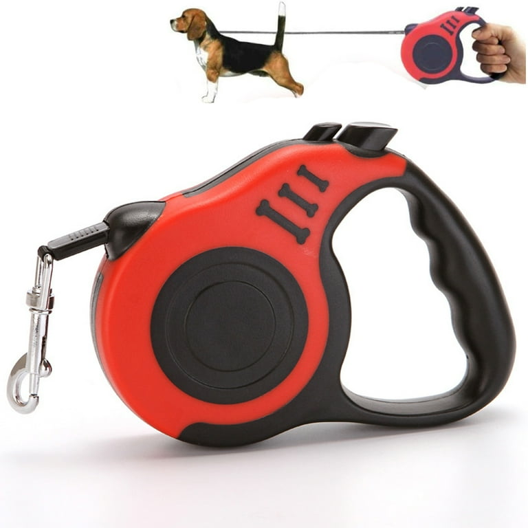 Red retractable sale dog lead