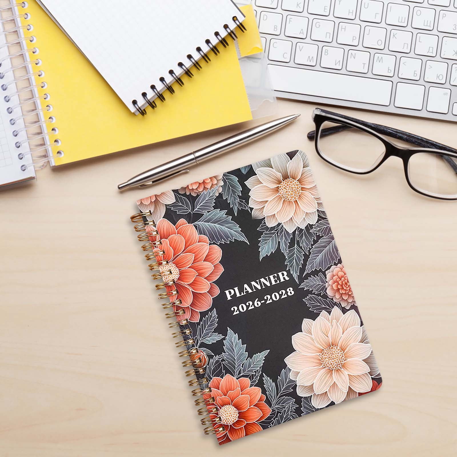 2026-2028 Planner Weekly Monthly Calendar Notebook 3 Yr Spiral Agenda for Goal Tracking Schedule Planning Office School Study Meeting Project Management Productivity Organizer Back to School Planner