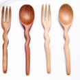 thumbnail image 3 of Norbi Natural Wooden Spoons Forks Portable Travel Dinnerware Tableware Restaurant Dessert Flatware Home Kitchen Table Utensil #A, 3 of 6