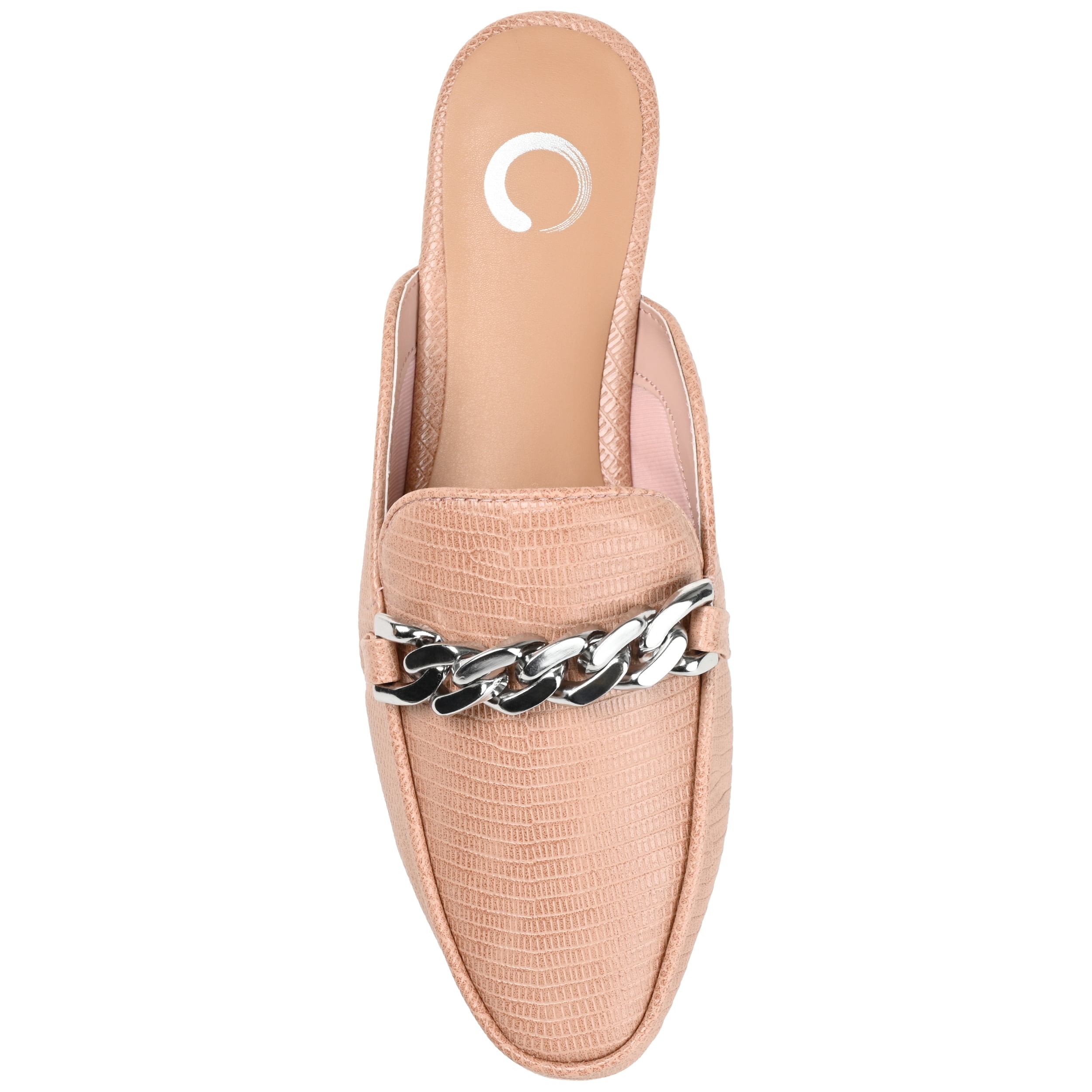 Journee Womens Hazina Slip On Square Toe Mules Flats