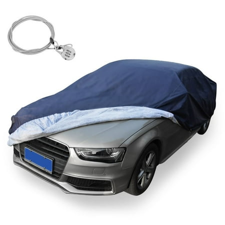 Universal Fit Car Cover All Weather Breathable Full Waterproof Snow Rain Dust Wind Resistant With Lock (Fits up to 188 Inches, PEVA, Dark (Best Car Cover For Snow And Rain)