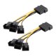 thumbnail image 1 of D-Port Computer CPU PC Case 3Pin Fan Cable 1 a 4 Ways Power Splitter (2pcs Tmvgtek Para estrenar, 1 of 7