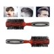 thumbnail image 3 of Cepillo de cerdas de jabalí, peine de madera maciza para secar el cabello, rizador y cepillo redondo, color rojo y negro (1 unidad)., 3 of 4