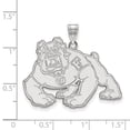 thumbnail image 2 of 14k White Gold Official Licensed Collegiate California State University (CSU) Fresno XL Pendant, 2 of 3