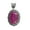 ruby, variant on Real 925 Sterling Silver Pendant For Men Women, Natural Pink Ruby Oval Gemstone Unique Handcrafted July Birthstone Pendant