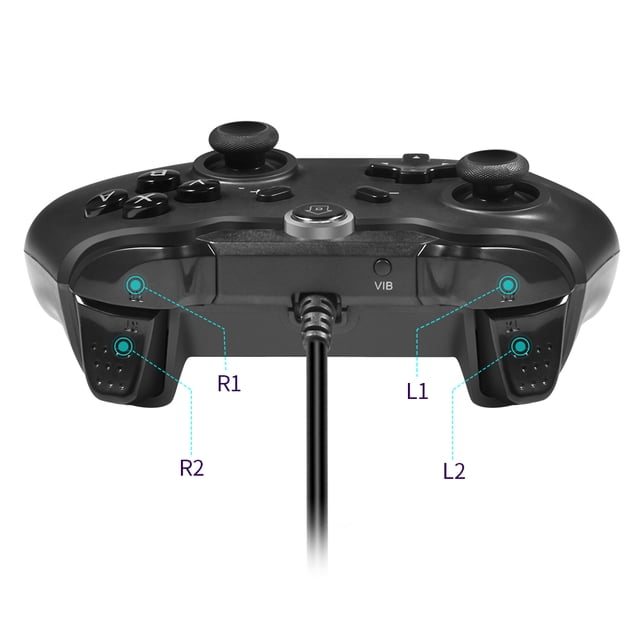 controlador de juegos con cable gamepad controlador dedicado con cable 2,2 m compatible con botón de alta resistencia PC
