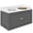 Gray, variant on PawHut Dog Feeding Station with Storage Drawer, Elevated Dog Bowls for Large Dogs, MDF Coffee Pet Food Cabinet, 23.5L x 11.8W x 14.3H