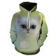 thumbnail image 3 of Sudadera con capucha con estampado de gato estrellado divertido para hombre, jerséis casuales con capucha y estampado de gato en 3D, novedad, sudaderas, tops, ropa de calle para hombre, 3 of 5