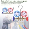 thumbnail image 4 of Refrigerant Manifold Gauge For R12/R22/R134A/R502 Air Conditioning Refrigerant Charging Tool Brass Dual-Valve Pressure Gauge, 4 of 6