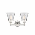 thumbnail image 2 of 616-2W-PN-G62 Innovations Lighting Cone - 2 Light Bath Vanity In Industrial Style-10 Inches Tall and 15.5 Inches Wide-Polished Nickel Finish-Clear, 2 of 2