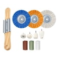 thumbnail image 4 of 11x Kit de pulido de ruedas, compuestos multifuncionales, almohadillas para pulir carrocería de coche, rueda de pulido de 8 pulgadas para joyería de, 4 of 8