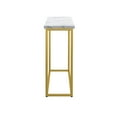 thumbnail image 2 of Artum Hill Luna White Marble And Gold 41.5" Rectangle Sofa Table with Metal Frame, 2 of 8